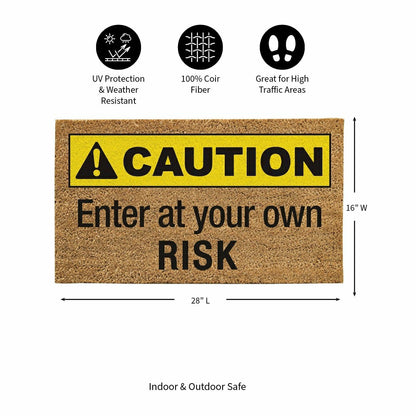 Caution Coir Mat | Plow & Hearth