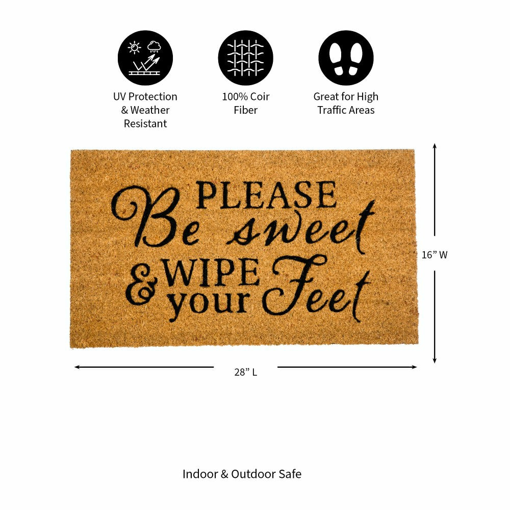 Be Sweet Coir Mat | Plow & Hearth