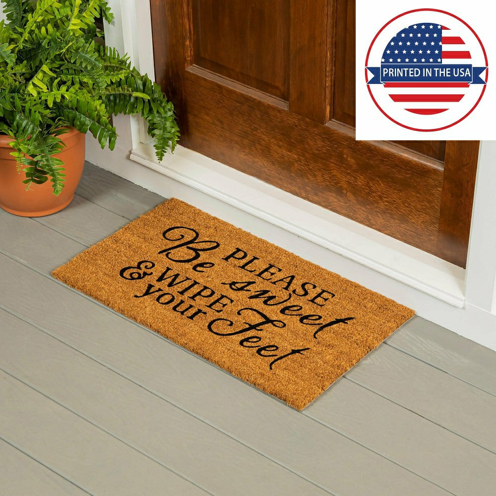 Be Sweet Coir Mat | Plow & Hearth