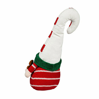 Baking Spirits Bright Table Decor Fabric Gnome with Striped Hat, 18.5" | Plow & Hearth