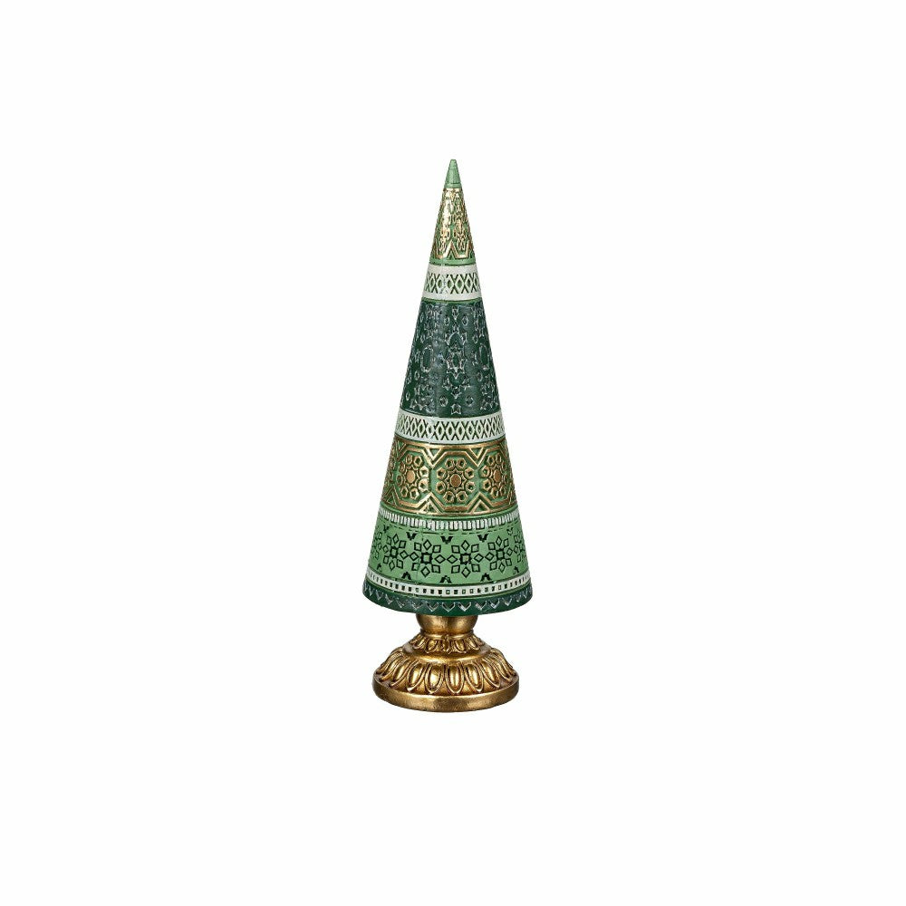 Shades of Emerald Table Décor Tree Decorative Resin Set | Plow & Hearth