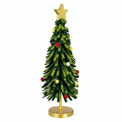 Heartfelt Cheer Table Décor Christmas Tree Fabric and Wood Set | Plow & Hearth