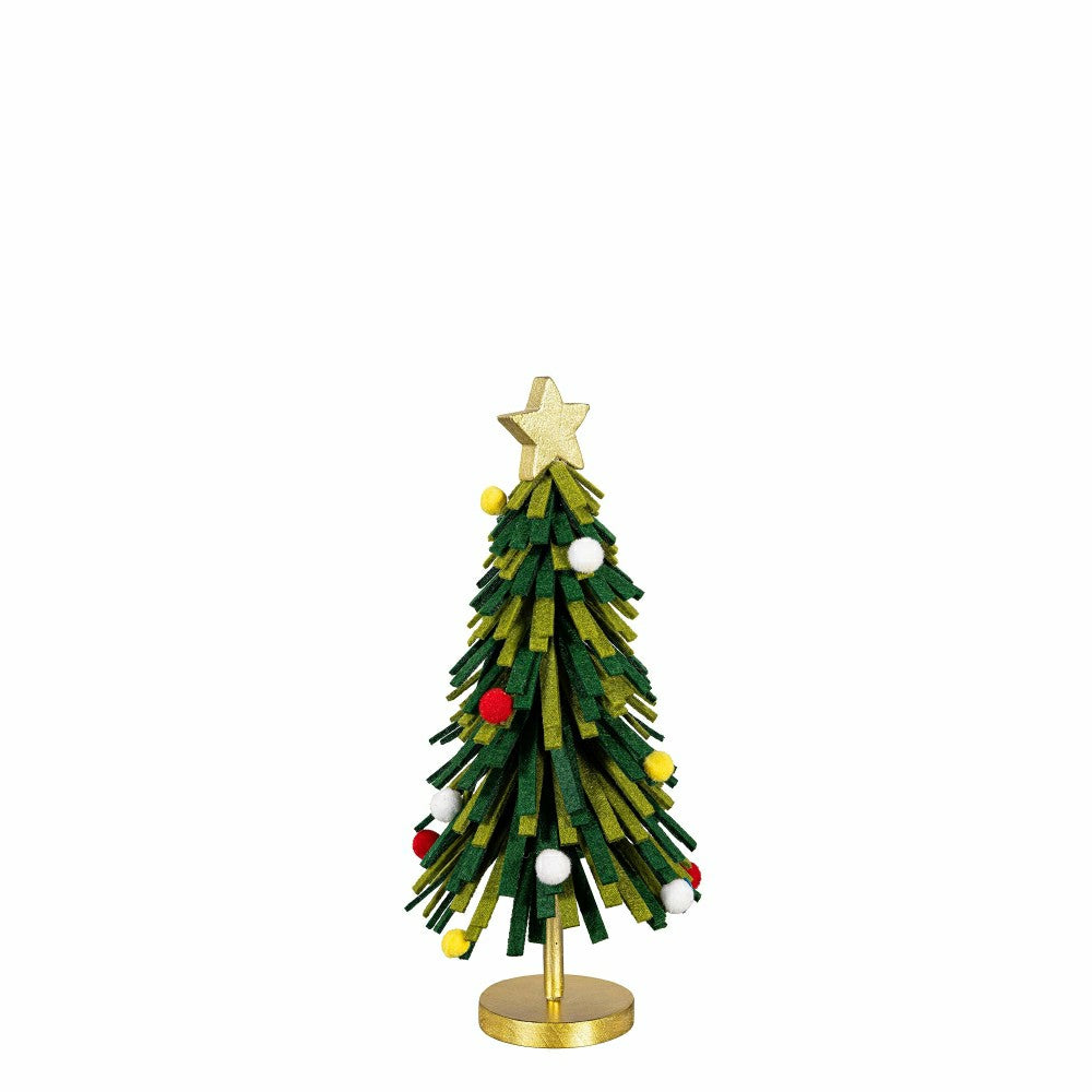 Heartfelt Cheer Table Décor Christmas Tree Fabric and Wood Set | Plow & Hearth