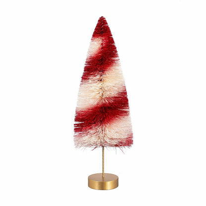 Sugar & Stripes Bright Table Décor Candy Striped Bottle Brush Tree Set | Plow & Hearth