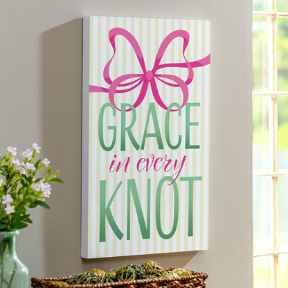 Bunny Blooms Indoor Wall Decor, Grace in Every Knot, 16" L x 24" H | Plow & Hearth