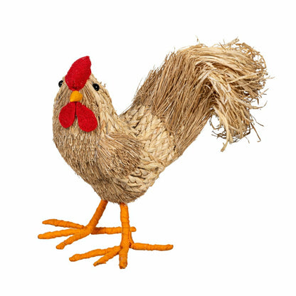 Petal & Plow Table Decor Natural Fiber Chicken, 10.5"L | Plow & Hearth