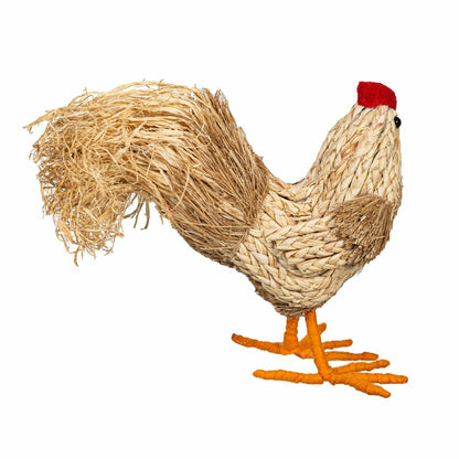 Petal & Plow Table Decor Natural Fiber Chicken, 10.5"L | Plow & Hearth