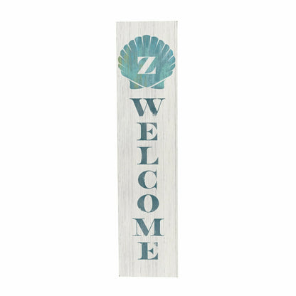 Coastal Porch Leaner Shell Monogram 46" Z | Plow & Hearth