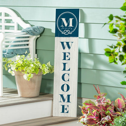 Coastal Porch Leaner Nautical Monogram 46" A | Plow & Hearth