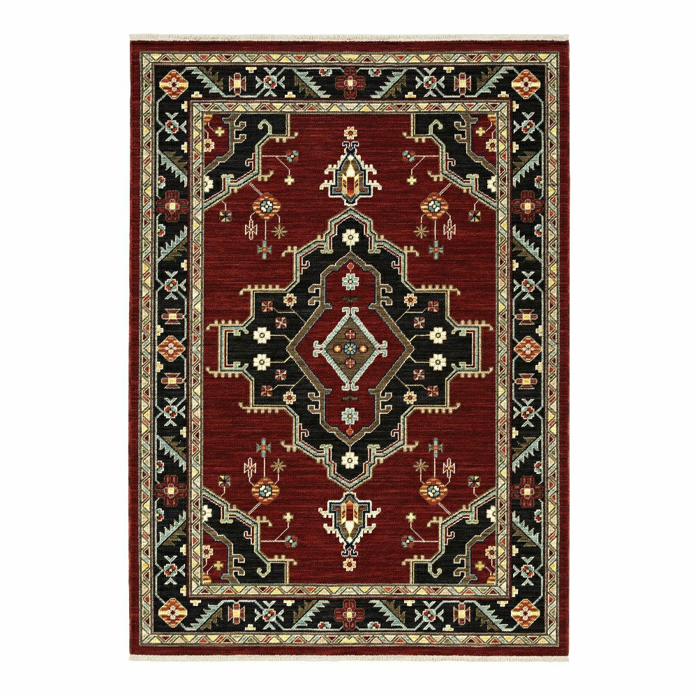 Laurenburg Border Wool Rug, 9'10" x 12'10" | Plow & Hearth