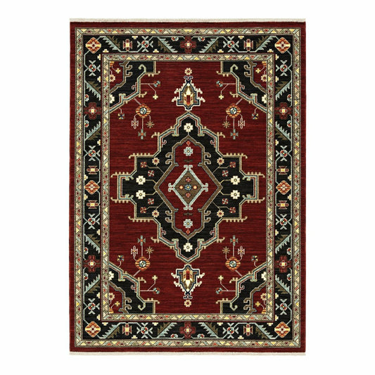 Laurenburg Border Wool Rug, 9'10" x 12'10" | Plow & Hearth