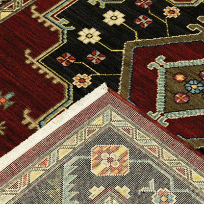 Laurenburg Border Wool Rug, 9'10" x 12'10" | Plow & Hearth