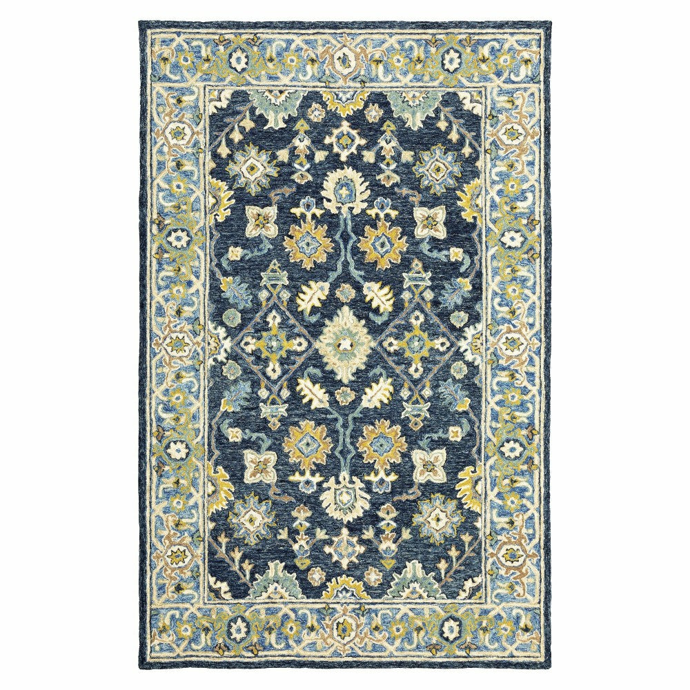 Willow Oaks Red Wool Border Rug | Plow & Hearth