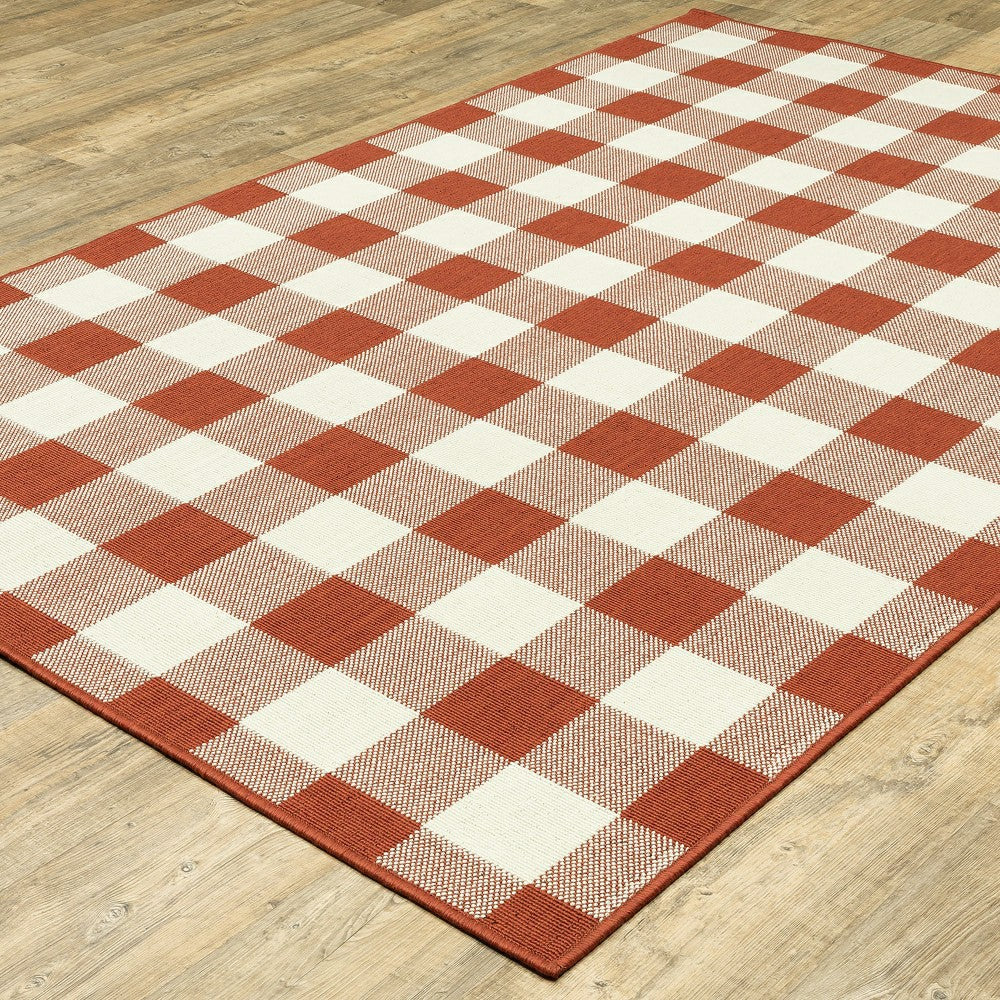 Buffalo Plaid Indoor and Outdoor Polypropylene Rug, 3'7" x 5'6" | Plow & Hearth