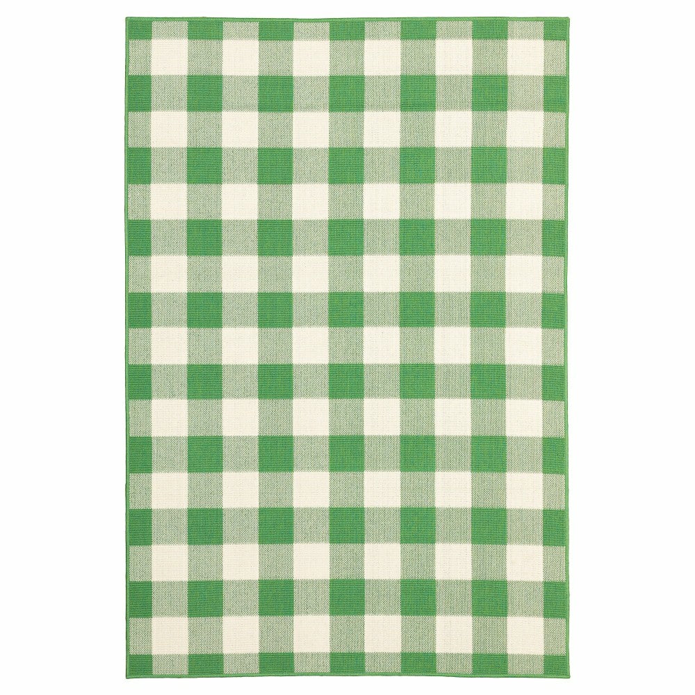 Buffalo Plaid Indoor and Outdoor Polypropylene Rug, 3'7" x 5'6" | Plow & Hearth