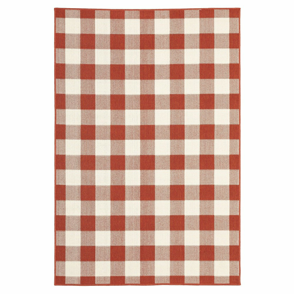Buffalo Plaid Indoor and Outdoor Polypropylene Rug, 3'7" x 5'6" | Plow & Hearth