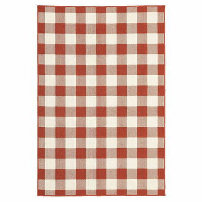 Buffalo Plaid Indoor and Outdoor Polypropylene Rug, 3'7" x 5'6" | Plow & Hearth