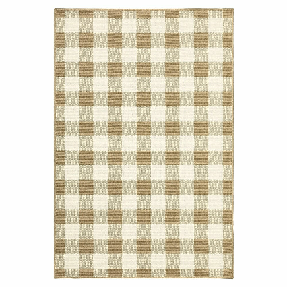 Buffalo Plaid Indoor and Outdoor Polypropylene Rug, 3'7" x 5'6" | Plow & Hearth