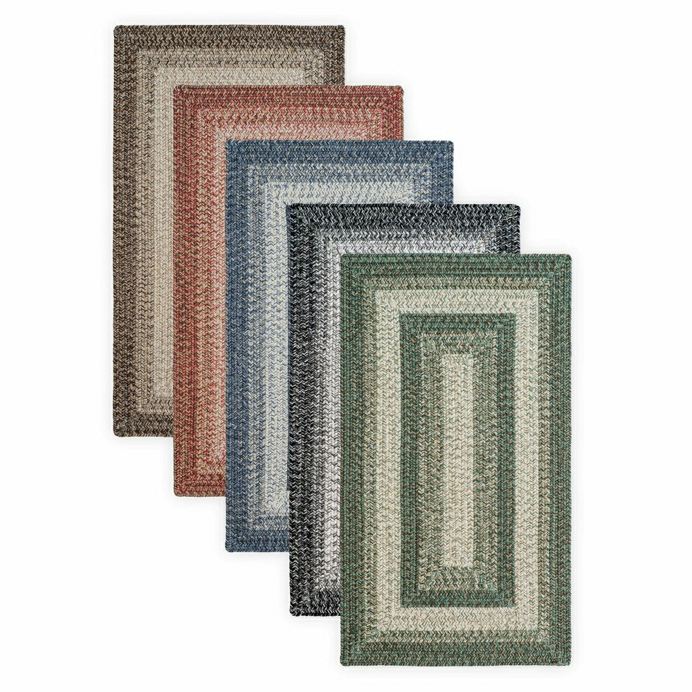 Indoor/Outdoor Rectangle Woodridge Braided Polypropylene Rug, 2'7" x 9 | Plow & Hearth