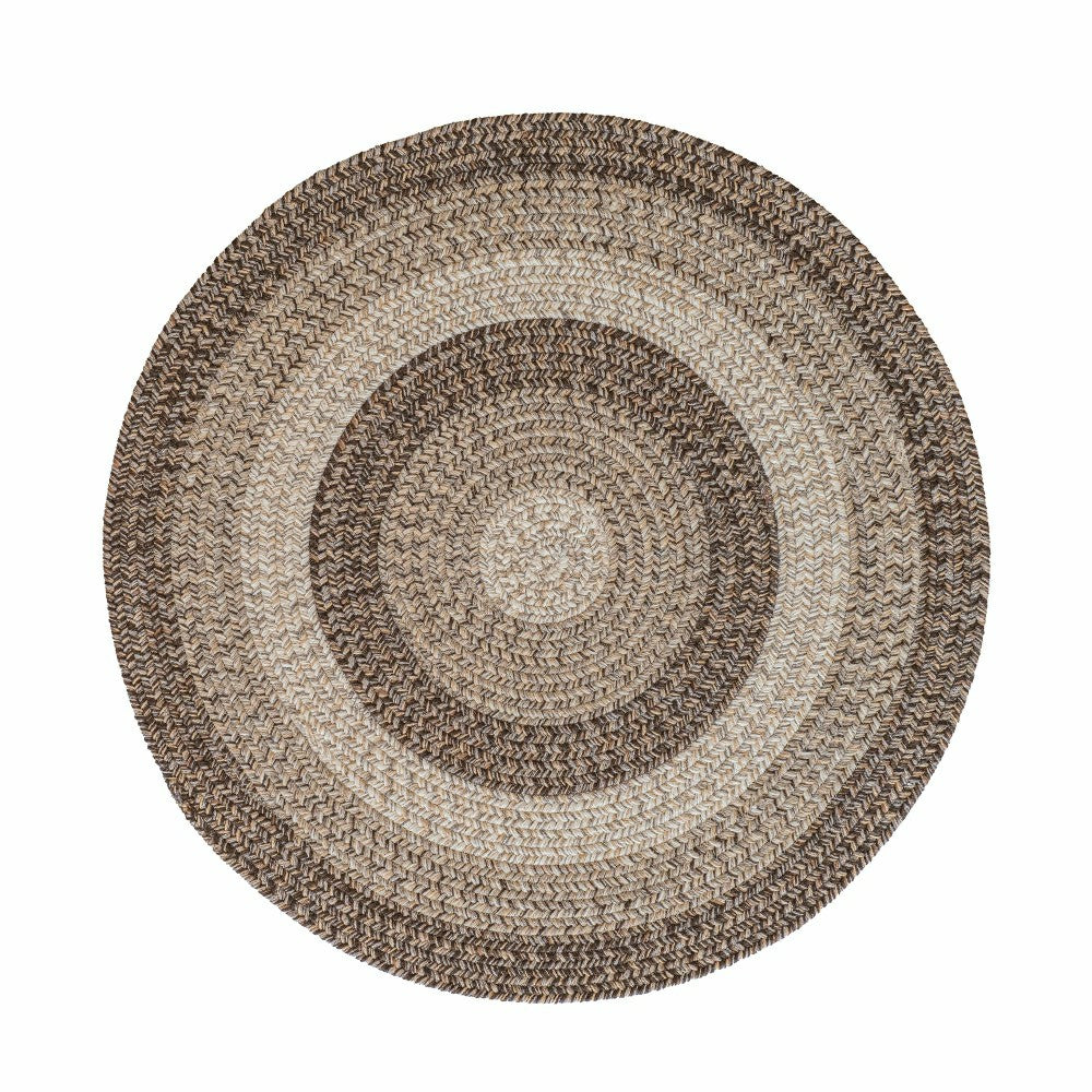 Indoor/Outdoor Oval Woodridge Braided Polypropylene Rug, 7'6" Round | Plow & Hearth