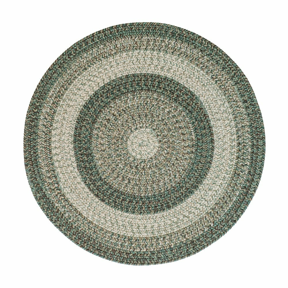 Indoor/Outdoor Oval Woodridge Braided Polypropylene Rug, 7'6" Round | Plow & Hearth