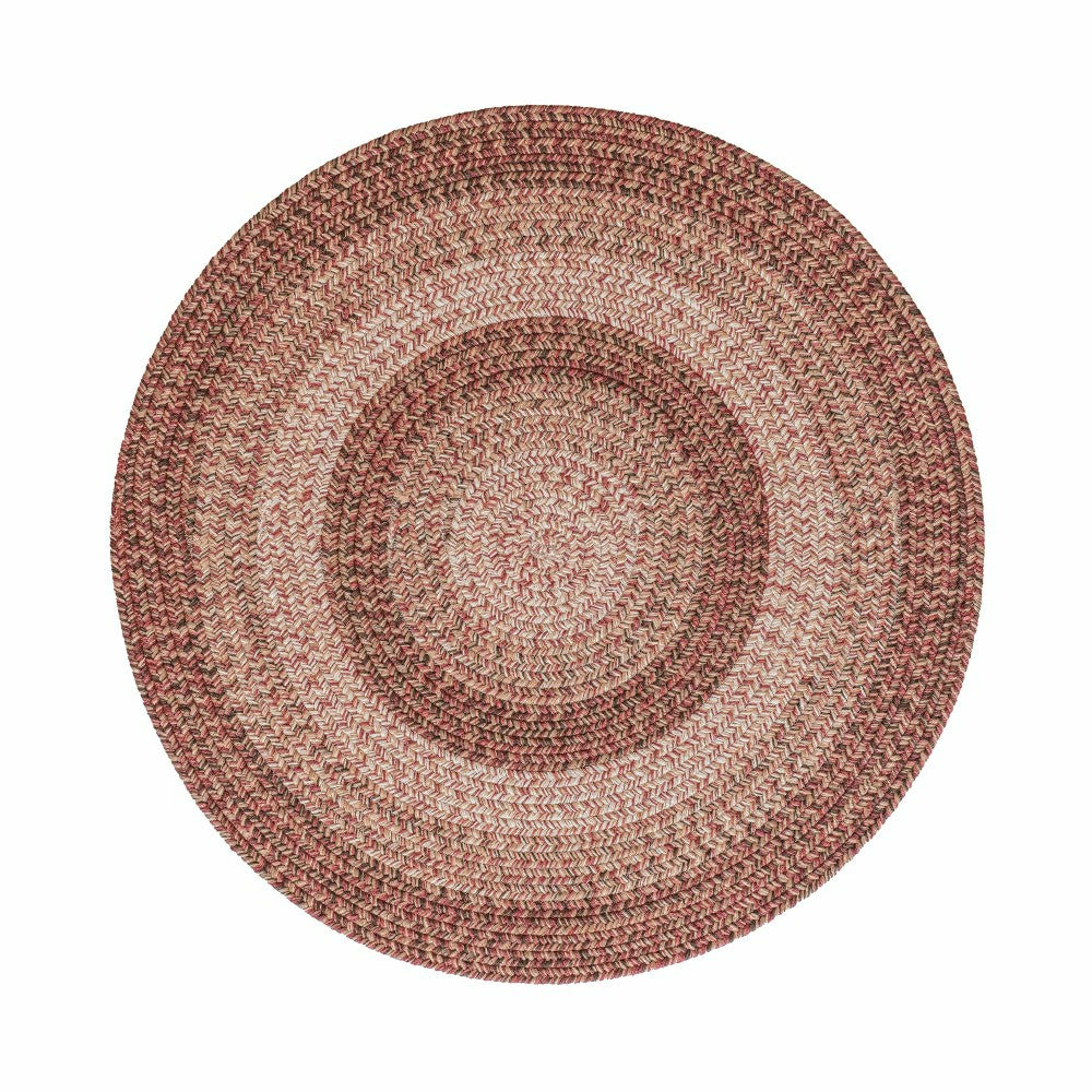 Indoor/Outdoor Oval Woodridge Braided Polypropylene Rug, 7'6" Round | Plow & Hearth