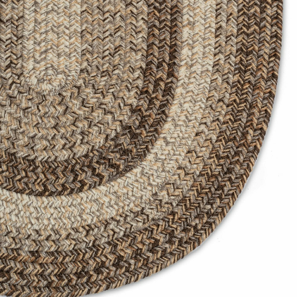 Indoor/Outdoor Oval Woodridge Braided Polypropylene Rug, 7' x 9' | Plow & Hearth