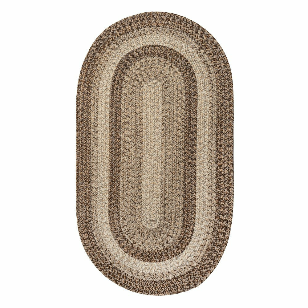 Indoor/Outdoor Oval Woodridge Braided Polypropylene Rug, 7' x 9' | Plow & Hearth