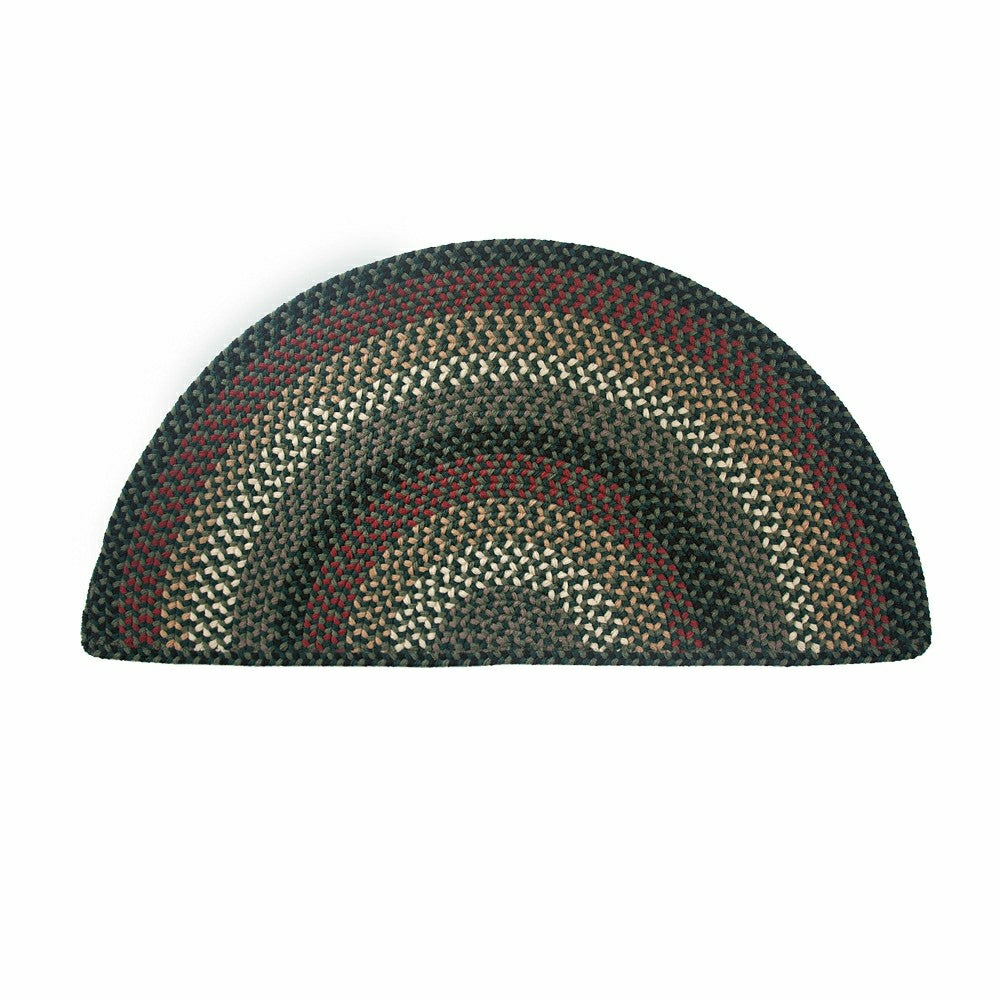Braided Polypro Roanoke Half Round Rug , 2' x 4' | Plow & Hearth