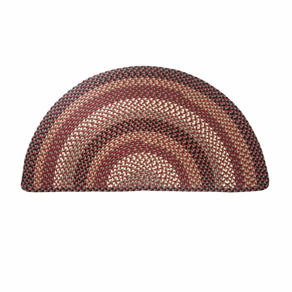 Braided Polypro Roanoke Half Round Rug , 2' x 4' | Plow & Hearth