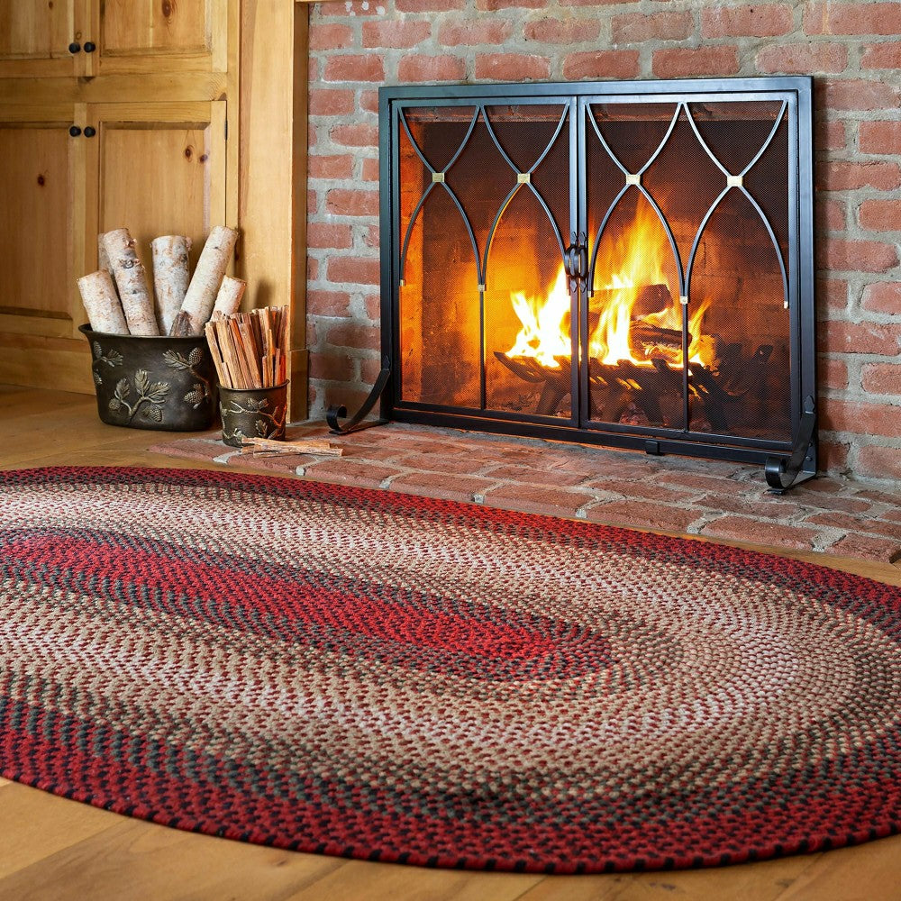 USA-Made Wool Braided Virginia Rug, 2' x 3' | Plow & Hearth