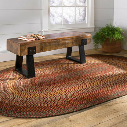 USA-Made Wool Braided Virginia Rug, 2' x 3' | Plow & Hearth