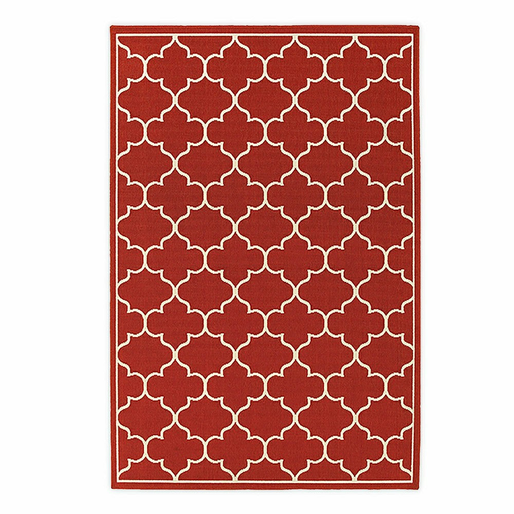 Lexington Quatrefoil Rug, 3'7" x 5'6" | Plow & Hearth