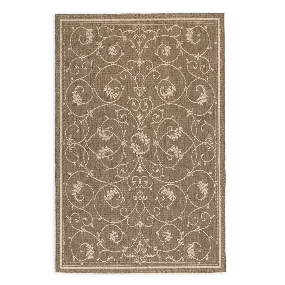 Veranda Scroll Indoor/Outdoor Rug, 5'3" x 7'6" | Plow & Hearth