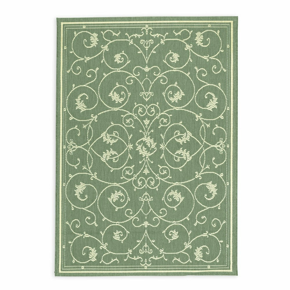 Veranda Scroll Indoor/Outdoor Rug, 5'3" x 7'6" | Plow & Hearth