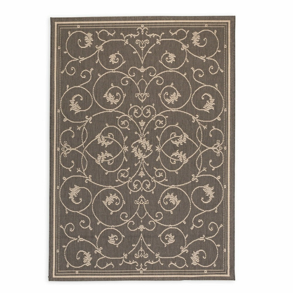 Veranda Scroll Indoor/Outdoor Rug, 5'3" x 7'6" | Plow & Hearth
