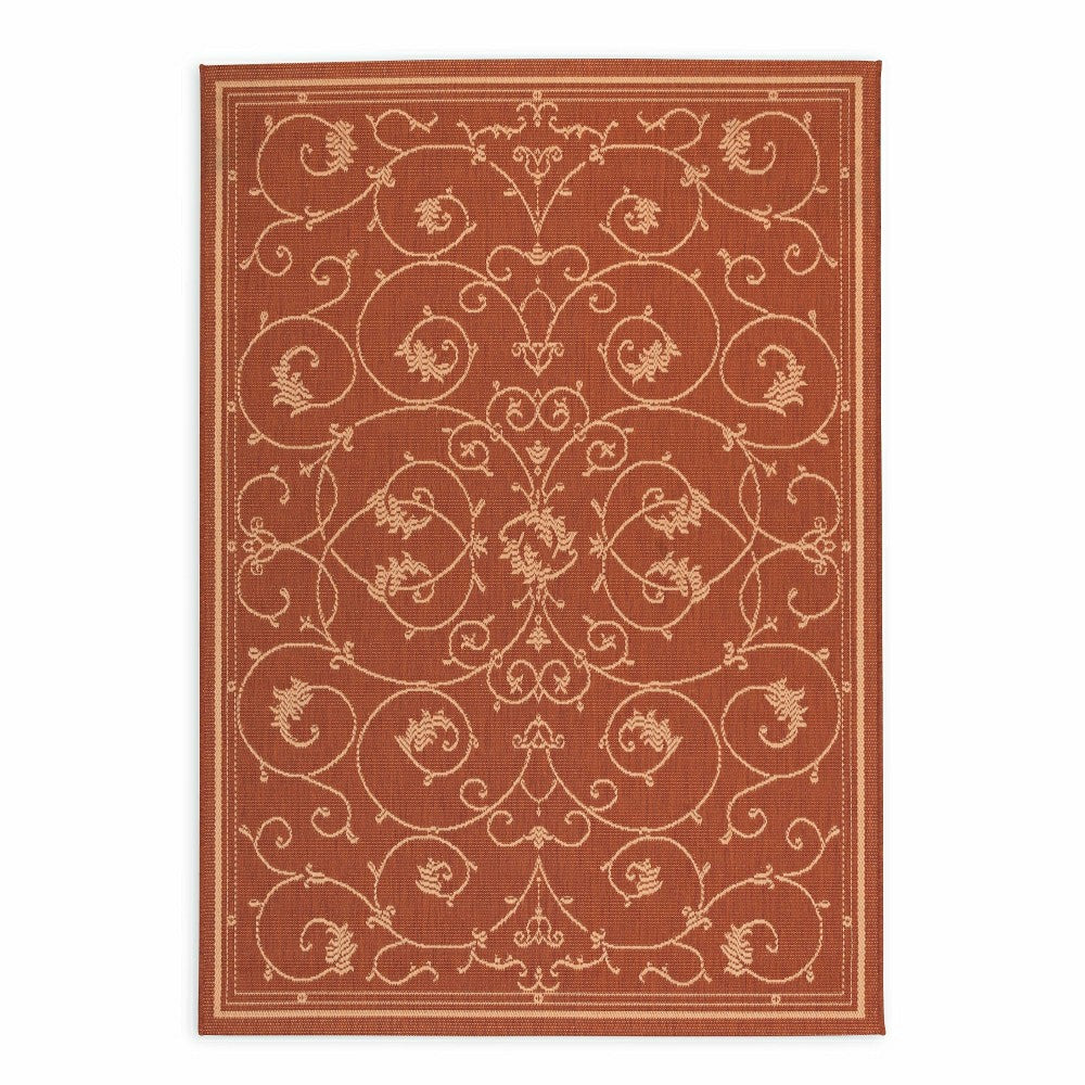 Veranda Scroll Indoor/Outdoor Rug, 5'3" x 7'6" | Plow & Hearth