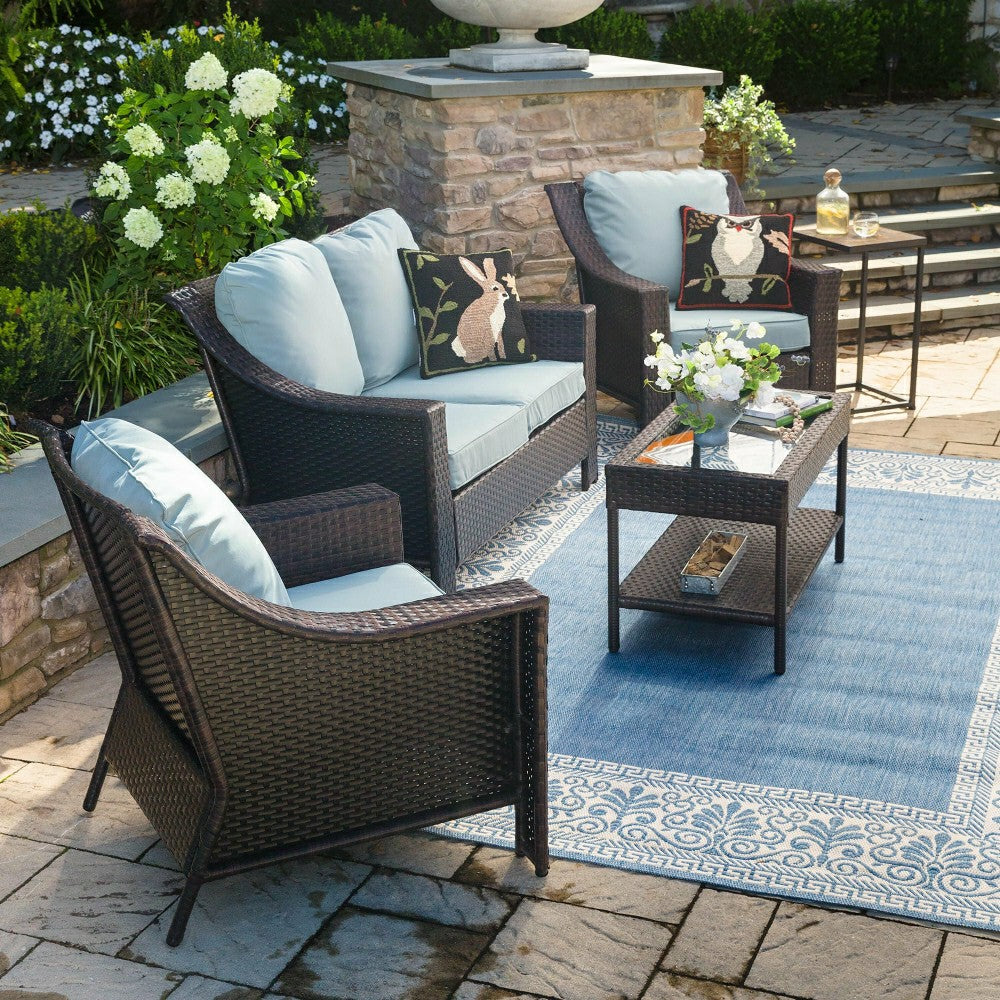 Veranda Border Indoor/Outdoor Rug, 2' x 3'7" | Plow & Hearth
