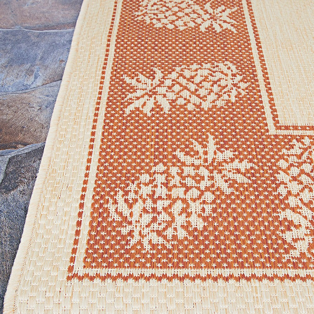 Veranda Border Indoor/Outdoor Rug, 2' x 3'7" | Plow & Hearth