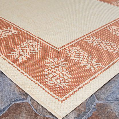 Veranda Border Indoor/Outdoor Rug, 2' x 3'7" | Plow & Hearth