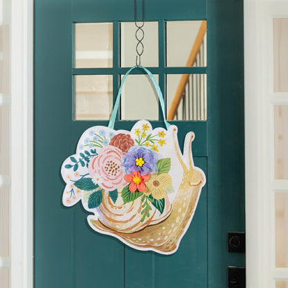 What She Shed Blooming Snail Door Decor | Plow & Hearth