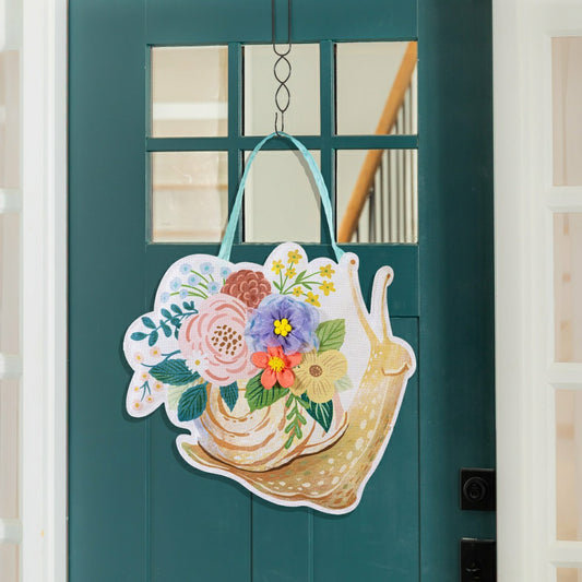 What She Shed Blooming Snail Door Decor | Plow & Hearth