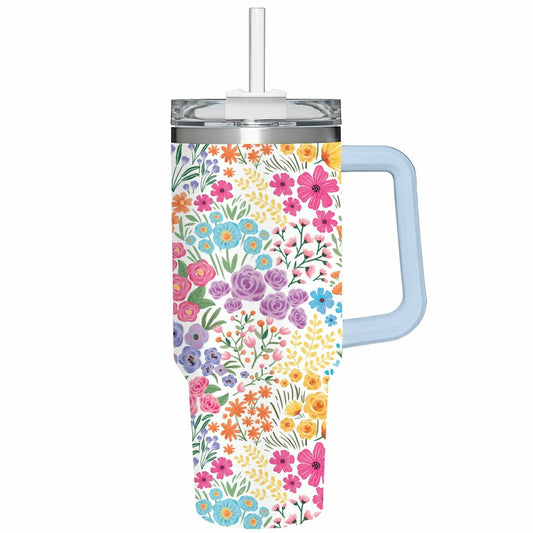 Hop Into Spring Tumbler Canyon Cup Double Wall Stainless Steel, Floral | Plow & Hearth
