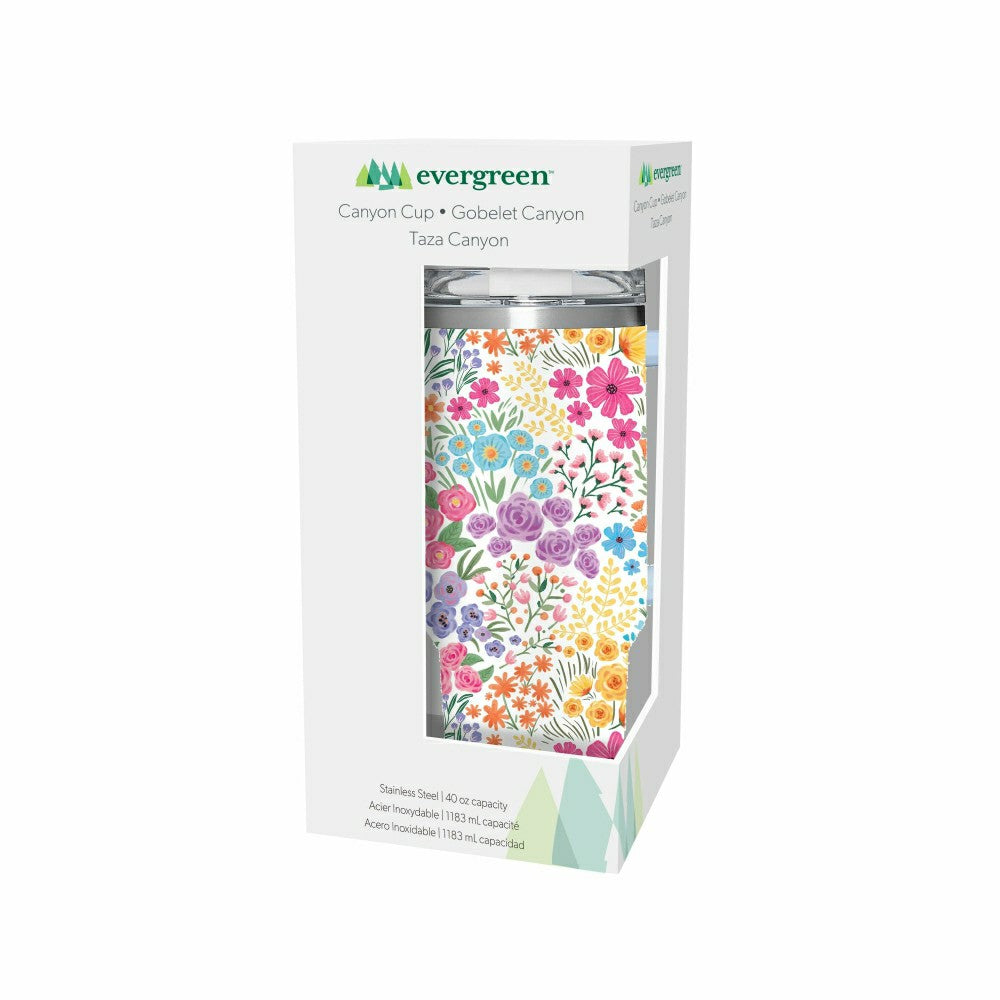 Hop Into Spring Tumbler Canyon Cup Double Wall Stainless Steel, Floral | Plow & Hearth