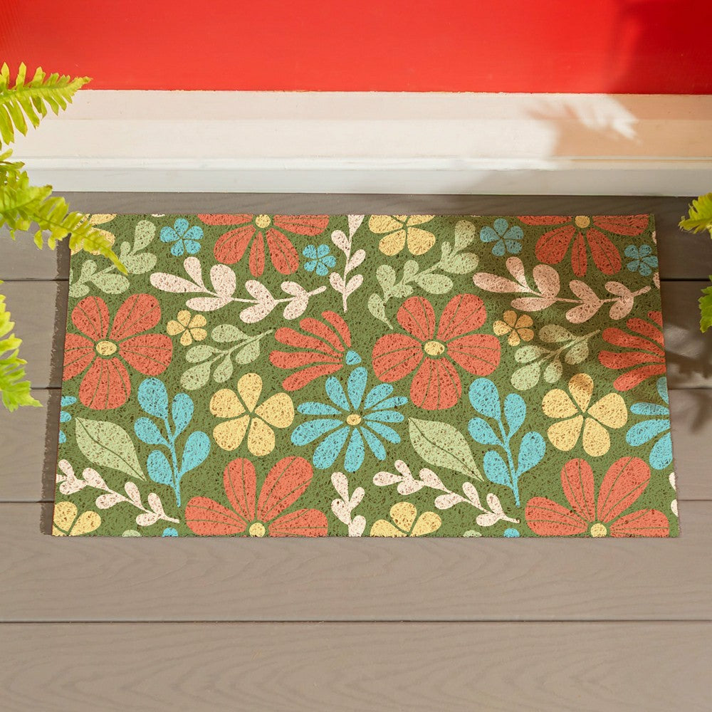 EG Studio Home Coordinates Wildflowers PVC Mat 28x16 | Plow & Hearth
