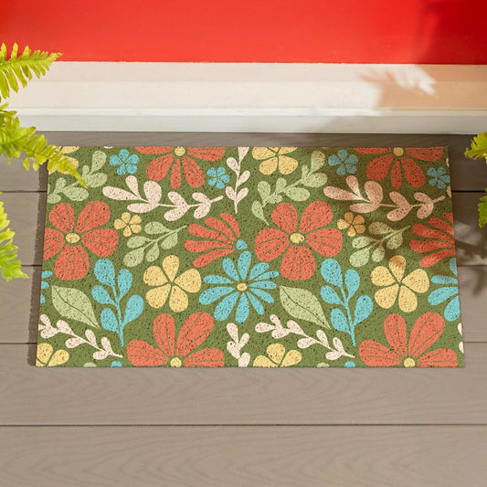 EG Studio Home Coordinates Wildflowers PVC Mat 28x16 | Plow & Hearth