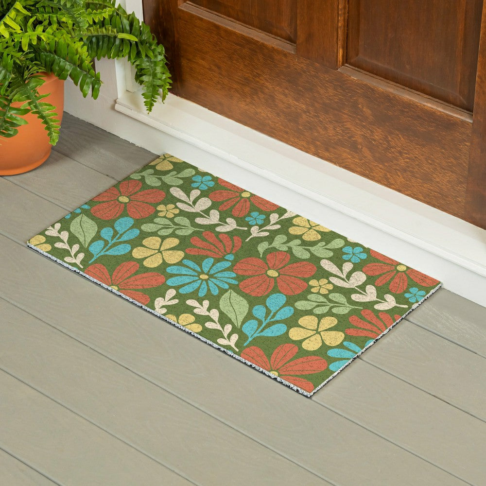 EG Studio Home Coordinates Wildflowers PVC Mat 28x16 | Plow & Hearth