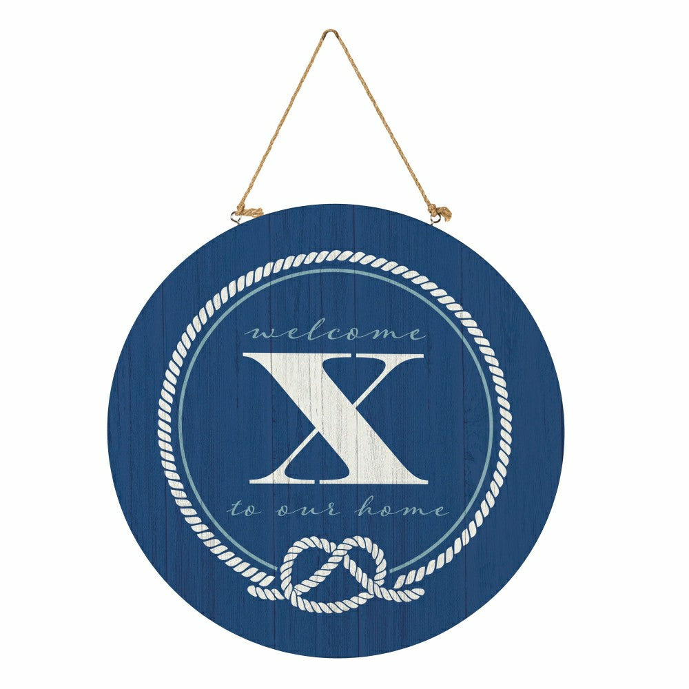 Coastal Door Décor Monogram Blue 18" X | Plow & Hearth