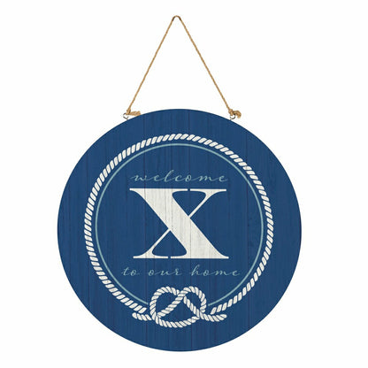 Coastal Door Décor Monogram Blue 18" X | Plow & Hearth