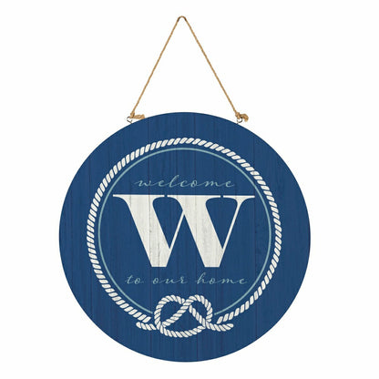 Coastal Door Décor Monogram Blue 18" W | Plow & Hearth
